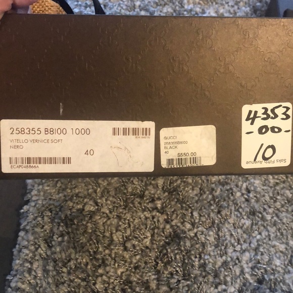 Gucci black patent peep toe wedges size 40 - Picture 7 of 7